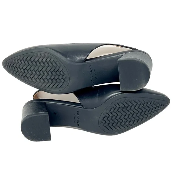 Cole Haan women's Go-To Slingback black leather point toe heels size 5 - Picture 7 of 12